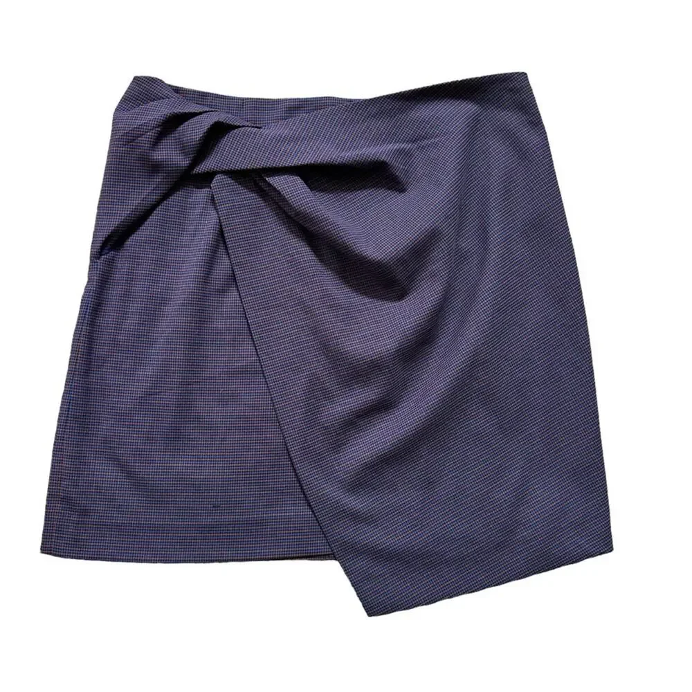 Babaton Plaid Jethro Twisted Skirt Academia Asymmetric Preppy School Girl Size 8